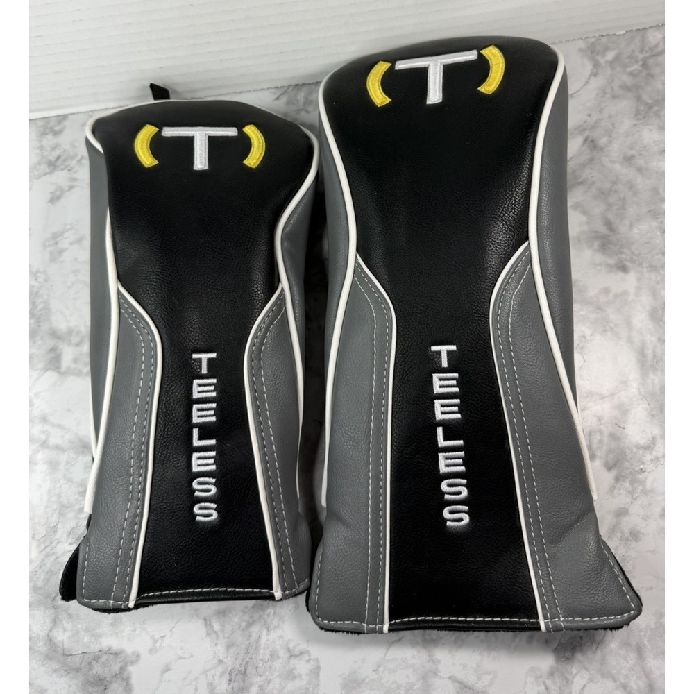 Lot Of 2 Golf RXS Design Embroidered Driver Black Golf Club Head Covers